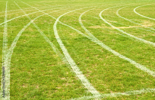 Grass running track