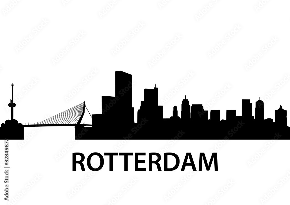 Fototapeta premium Skyline Rotterdam