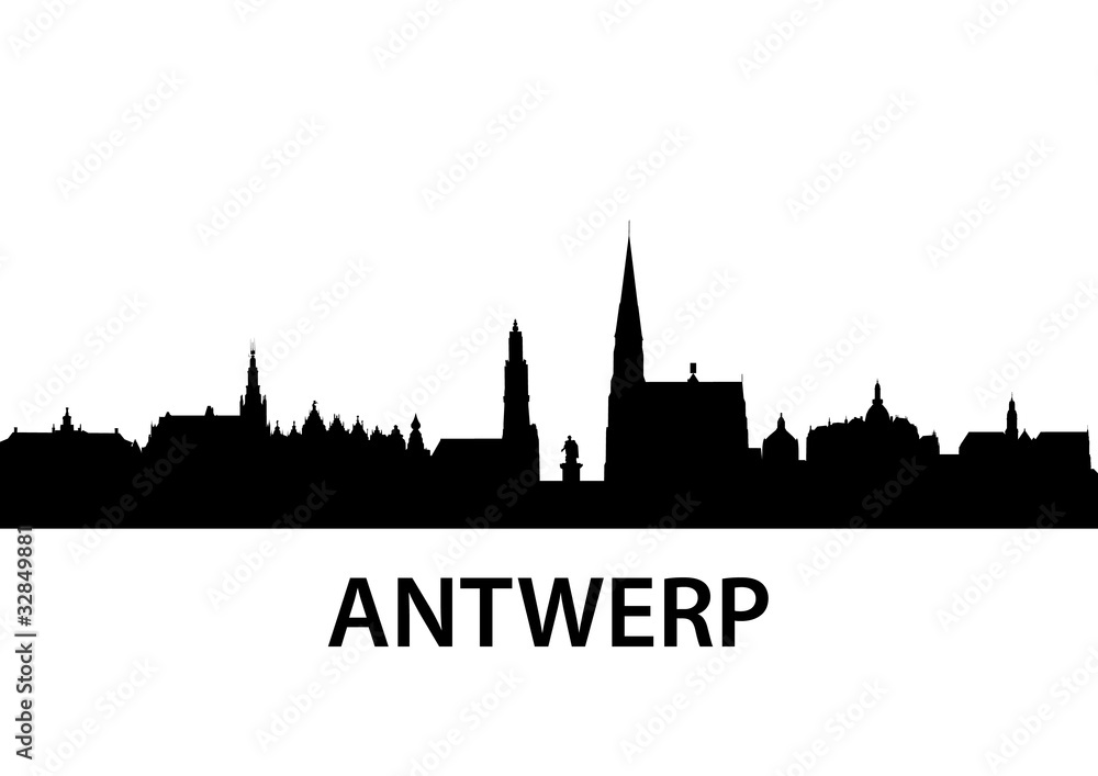 Fototapeta premium Skyline Antwerp