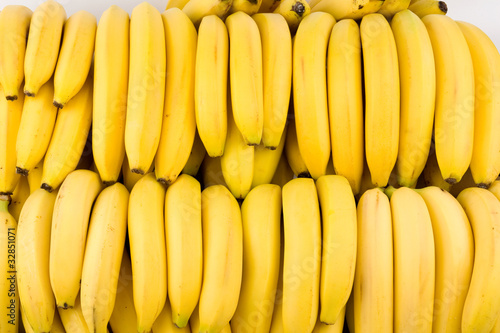 Background of many bananas