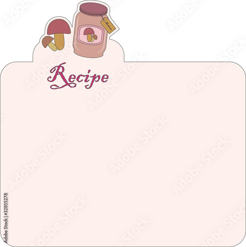 Nice blank paper for recipe