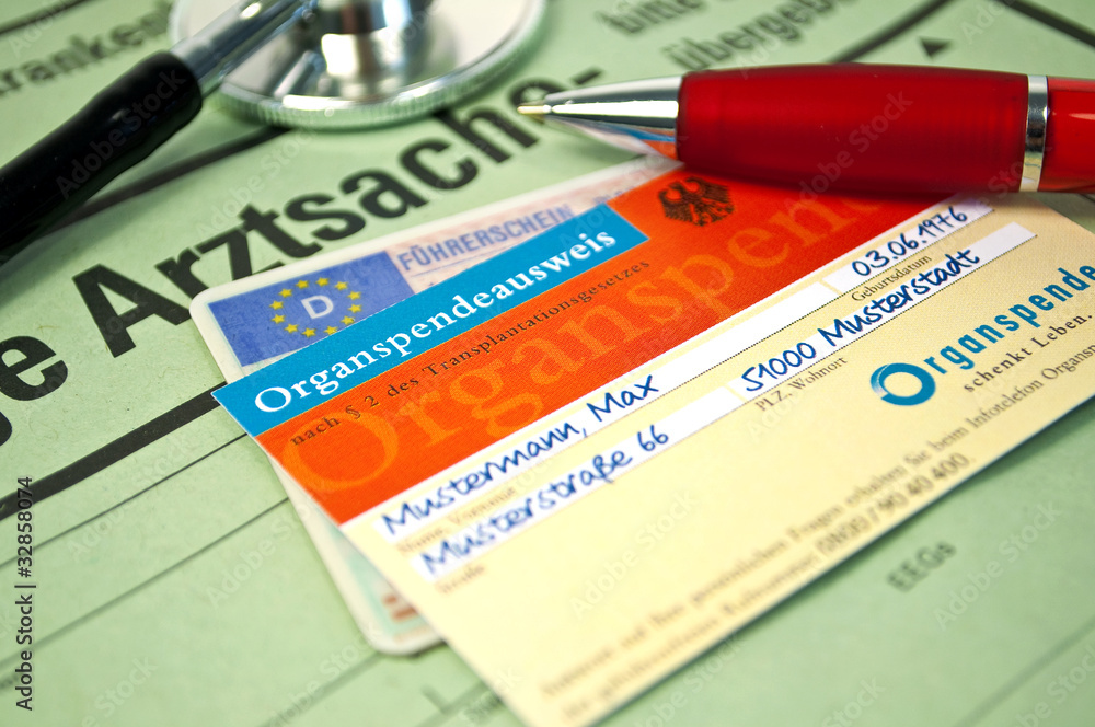 Organspendeausweis Stock Photo | Adobe Stock