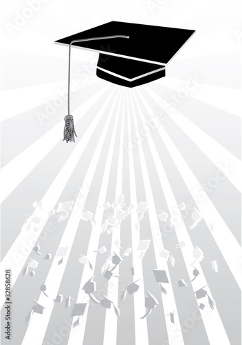 Mortar in graduation in grey