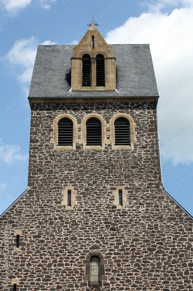 Churchtower in Alzheim in Germany in Europe