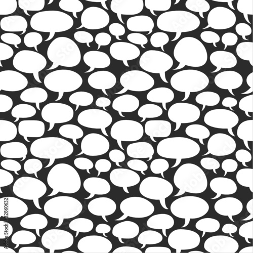 Speech bubbles, seamless background I