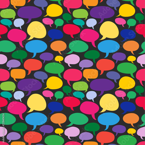 Speech bubbles, seamless background II