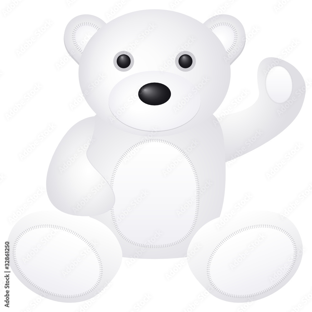 Obraz premium white teddy bear toy