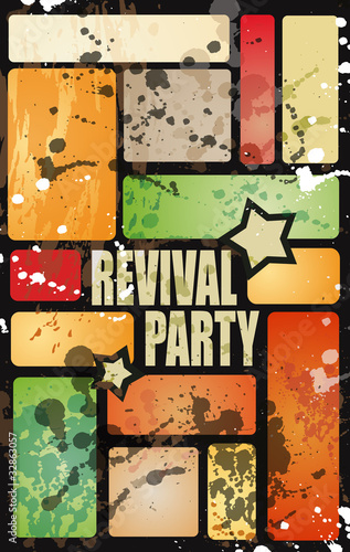Retro' revival disco party flyer