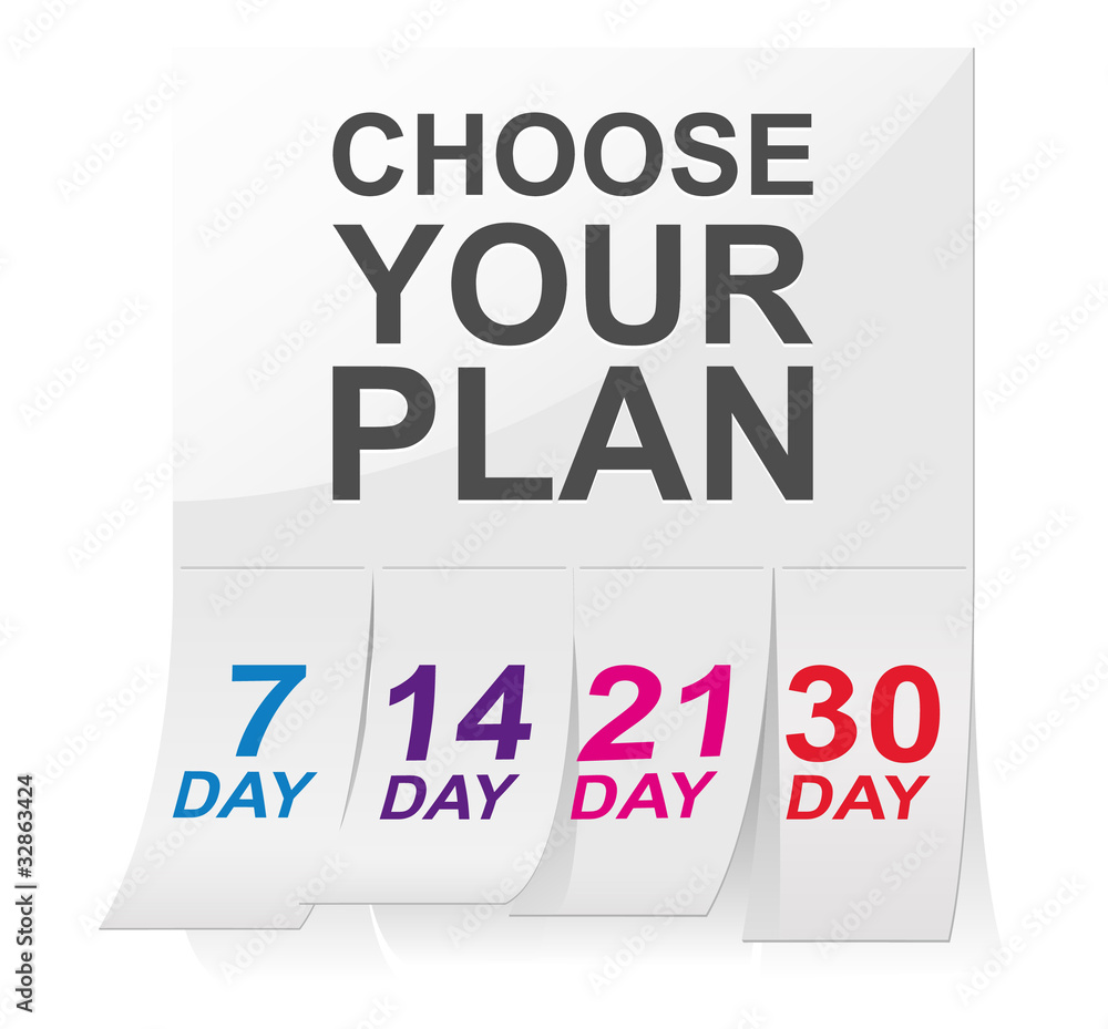 Choose your plan sign. Vector illustration.
