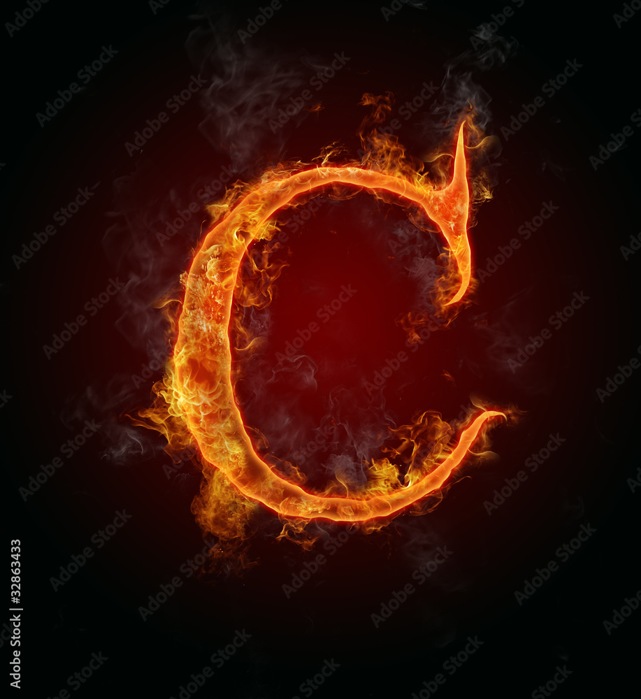 Fire letter Stock Illustration | Adobe Stock