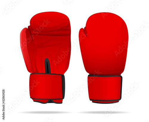 Boxing gloves. Vector illustration.