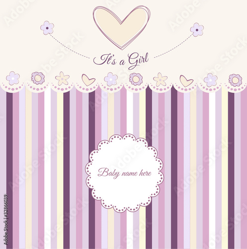 baby girl announcement