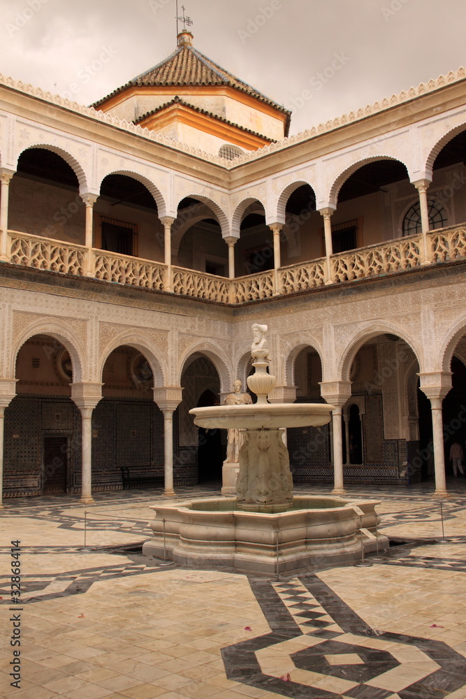 The interior patio of Casa de Pilat, Seville