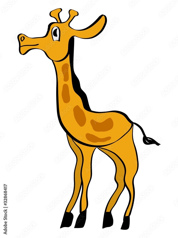 Cartoon illustration of giraffe. Vector Cartoon illustration of giraffe. Vector
