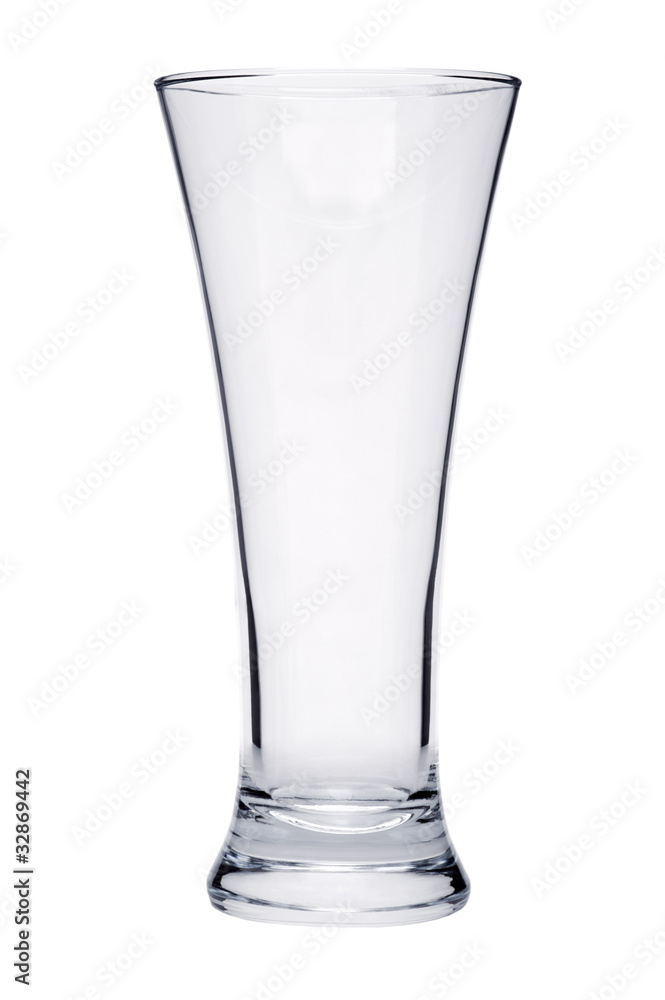 Empty glass, isolated, white background Empty glass, isolated, white background