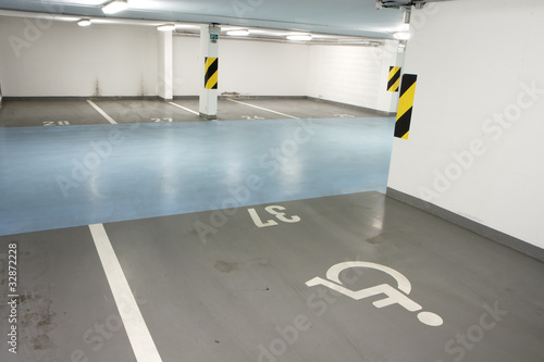 Underground garage for disabled person
