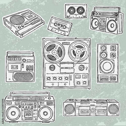 Retro musical equipment