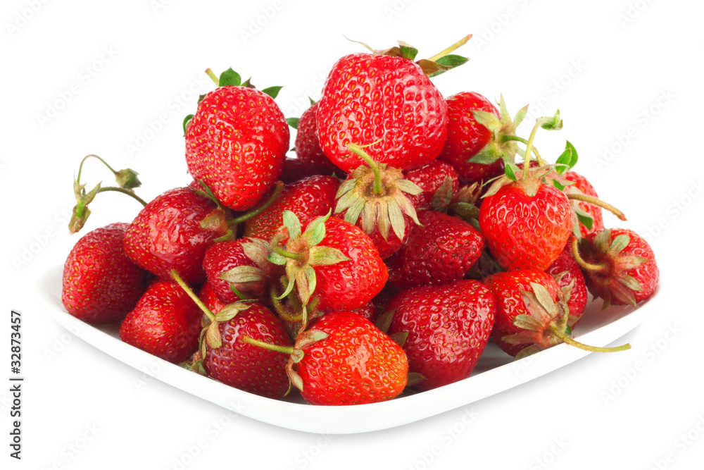 Fresh ripe strawberries on a white background isolated Fresh ripe strawberries on a white background isolated