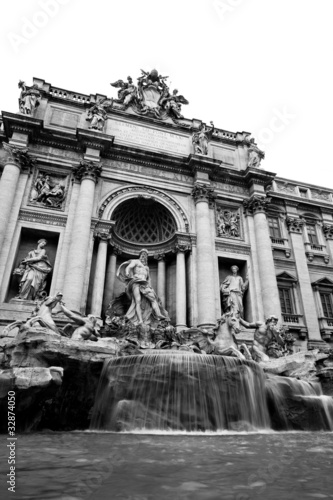 Fontana di Trevi - the famous Trevi fountain in Rome, Italy