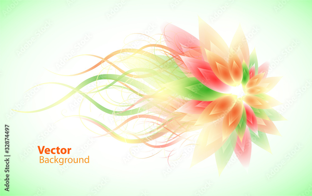 Floral abstract vector background