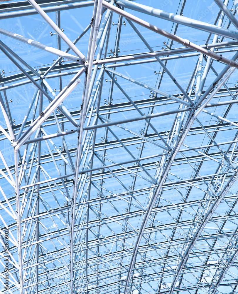 transparent ceiling inside contemporary airport