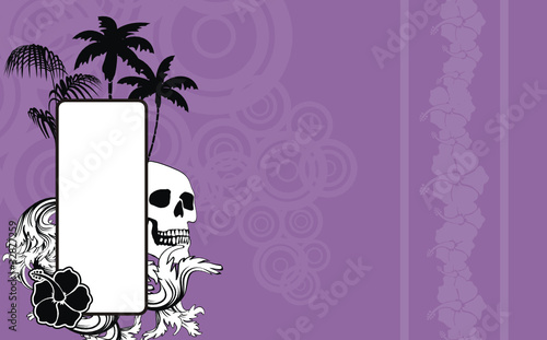 tropical skull copyspace background1 photo