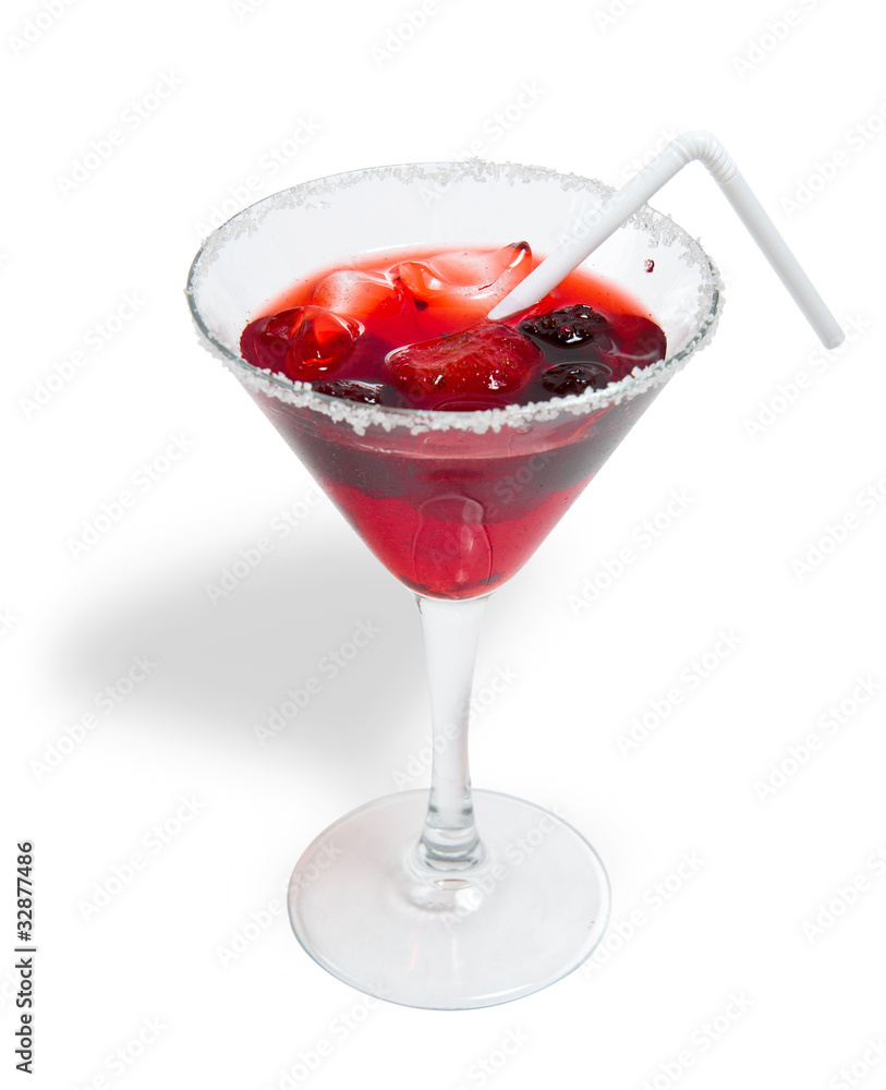 cocktail with strawberries cocktail with strawberries