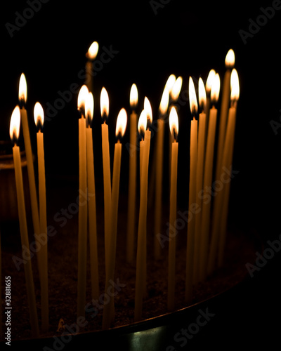 Burning candles