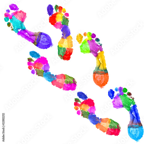 Multi Colored footprints