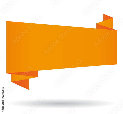 Orange origami banner