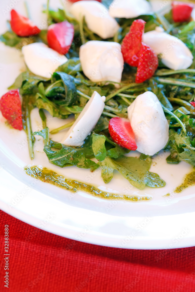 salad with strawberry salad with strawberry