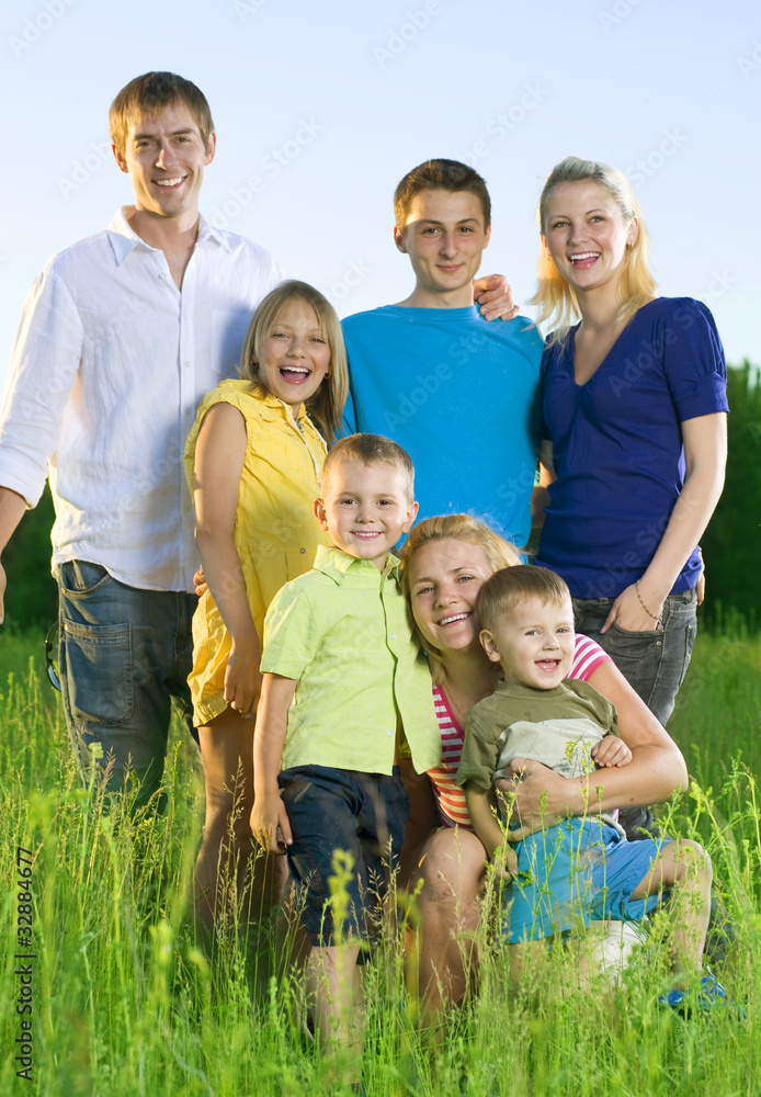 Happy Friends outdoors. Group of people Happy Friends outdoors. Group of people