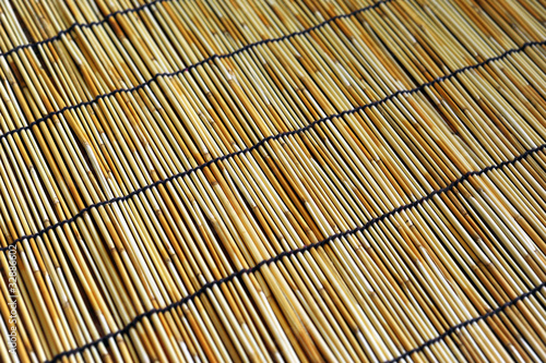Bamboo blind.
