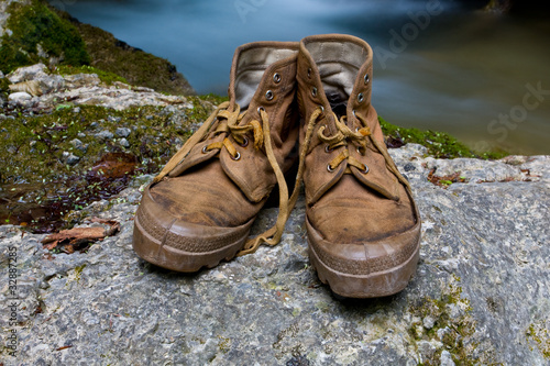 old tourists boots