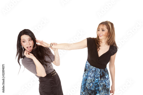 girl fight with glasses