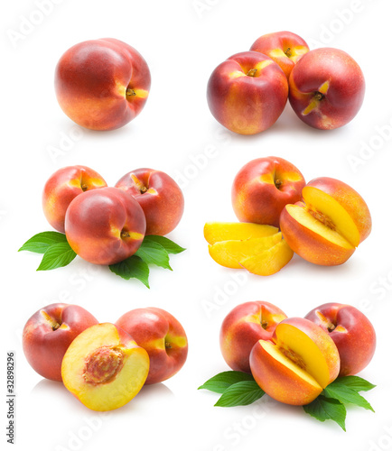 set of nectarine (peach) images