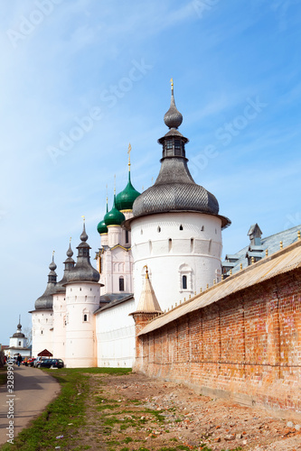 Old Russian Church With Wooden Domes