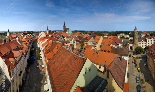 Bautzen city in Germany panorama