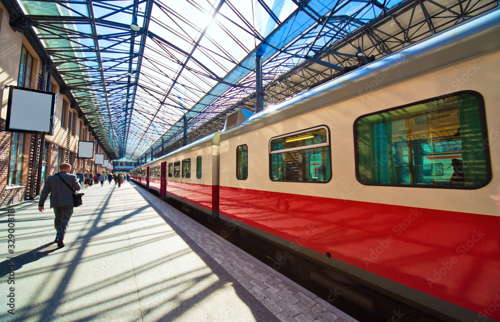 Obraz premium Railway station in Helsinki Finland