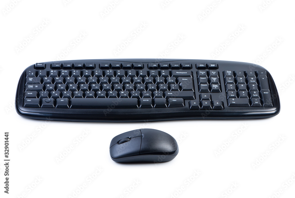 Computer keyboard and mouse isolated. Computer keyboard and mouse isolated.