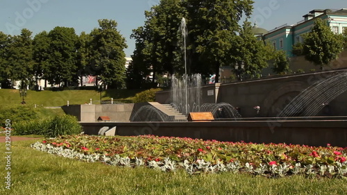 fountain next to Cathedral of Christ the Saviour