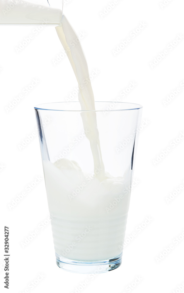 Pouring milk isolated. Pouring milk isolated.