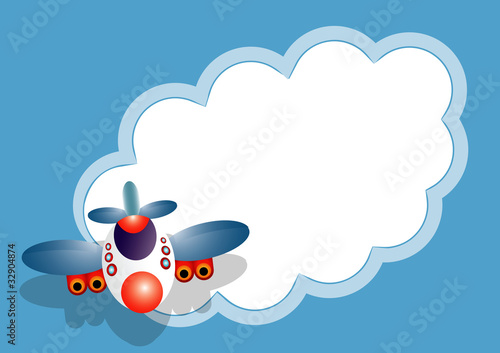 Airplane message card