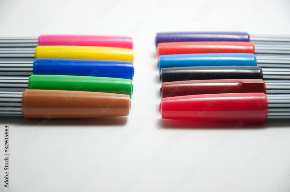 Fototapeta premium Multicoloured soft-tip pen