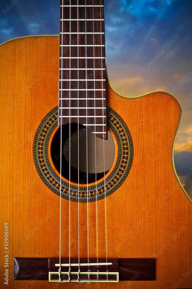 Fototapeta premium Cutaway Classical Acoustic Guitar