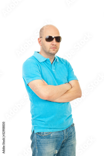 Cool bald guy with sunglasses © Gabriel Blaj