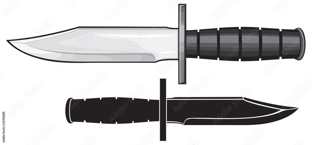 military knife vector illustration Stock Vector