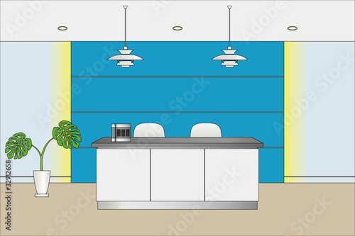 Reception counter