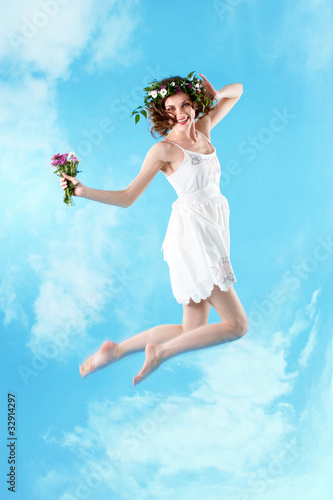 Woman jumping