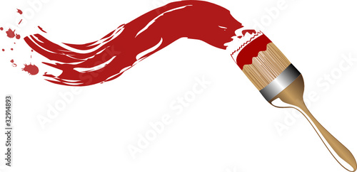 pinsel rote farbe